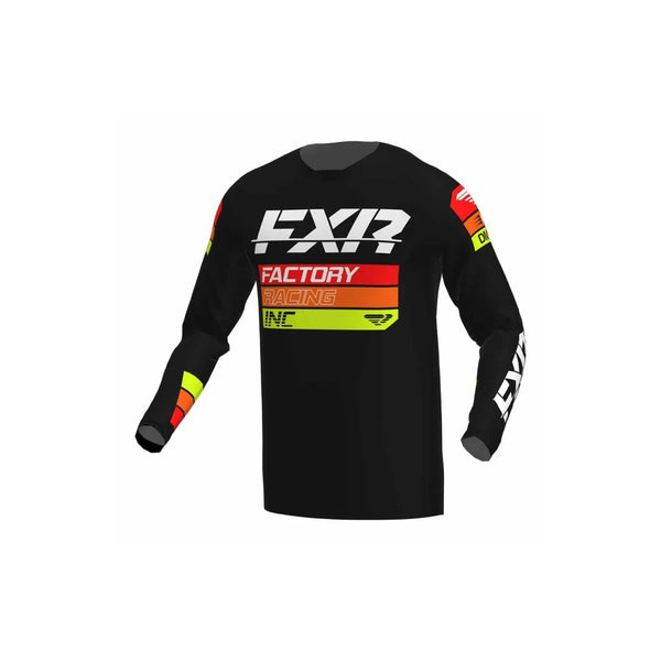 FXR Clutch MX Jersey 23 - Black / Orange / Hi Vis