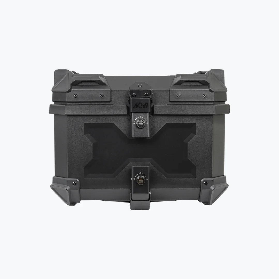 Universal Motorcycle 45L X-Type ABS-ECONOMY Top Box With FREE Back Rest | HMD