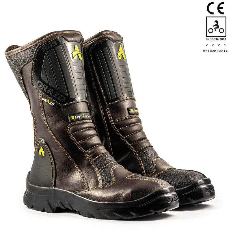 Orazo IBIS Sport-Zipper Motorcycle Riding Boots