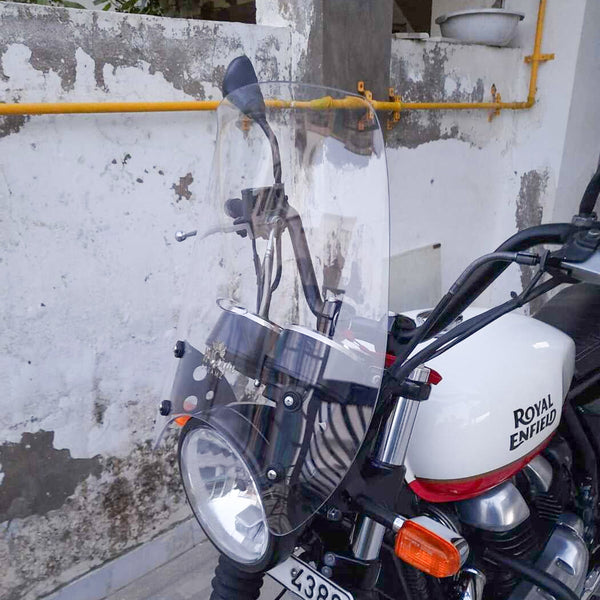 R.E Clear Touring Screen For Royal Enfield Interceptor 650 – Heavy-Duty Polycarbonate Windshield