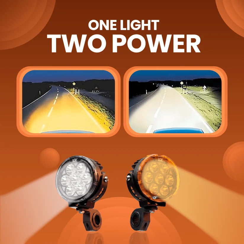 LGP DK80 Pro High Power LED Spotlight for Bike (Pair) | 160W 20,000LM | IP67 Waterproof Auxiliary Fog Light