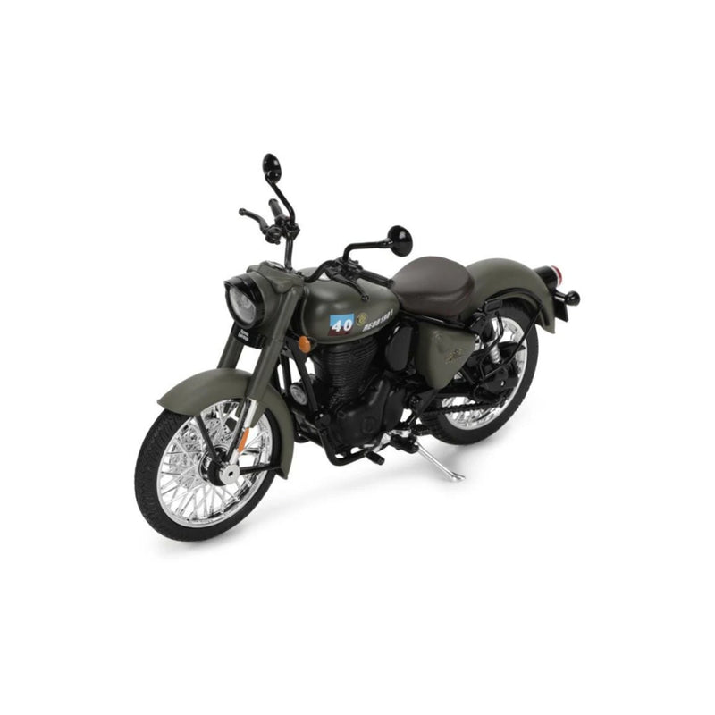 Royal Enfield Classic 350 Signals Scale Model – 1:12 Diecast (Marsh Grey)