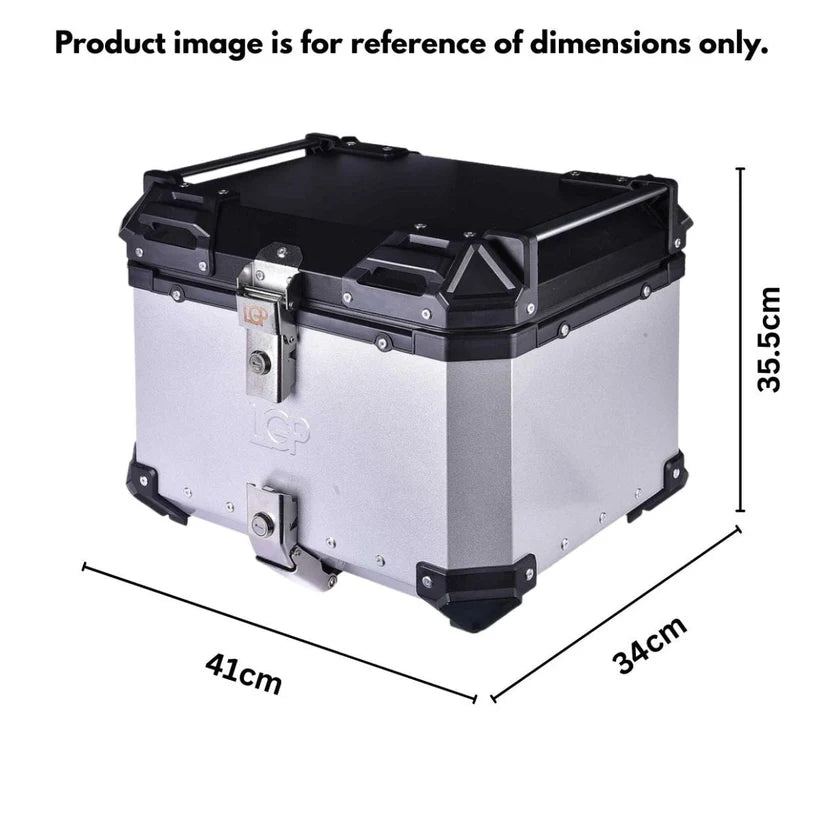 LGP Top Box 45L KTM Graphics Aluminium Motorcycle Top Box Backrest | Aluminium Motorcycle Top Case