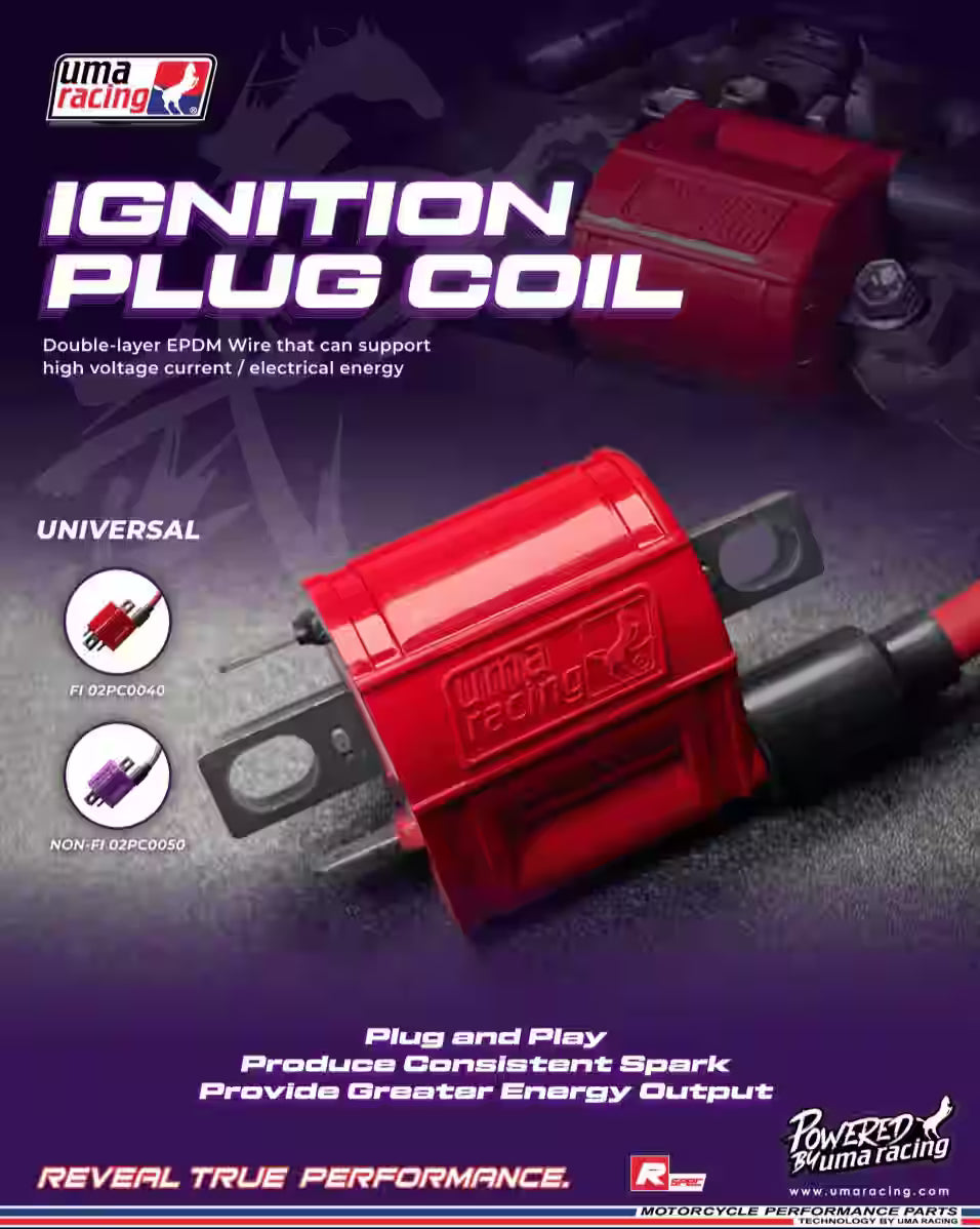 UMA RACING PLUG COIL FUEL INJECTION UNIVERSAL ( RED ) - 02PC002R 02PC0040