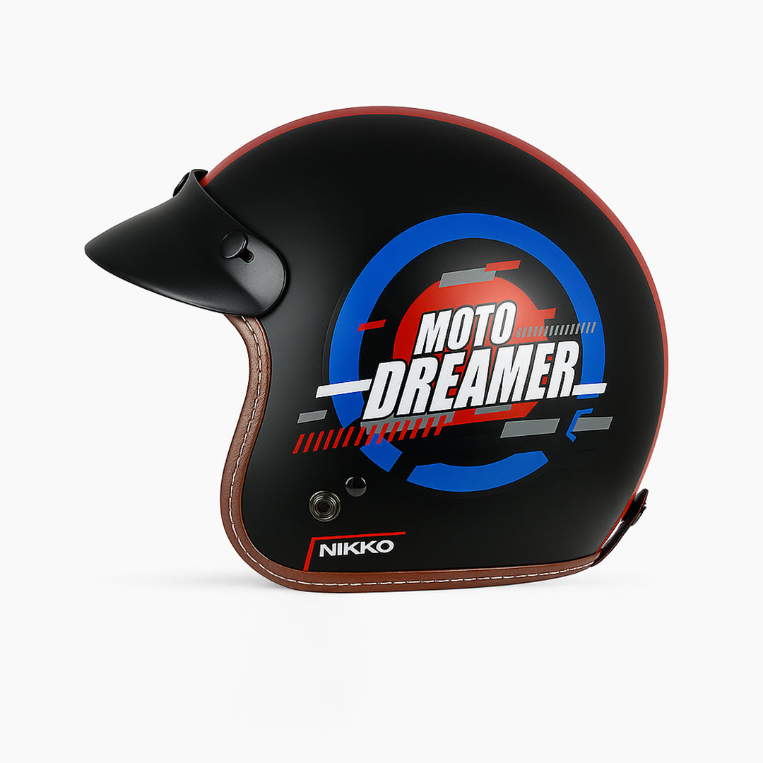 Nikko N-356 III Moto Dreamer Half Face Helmet - Matt