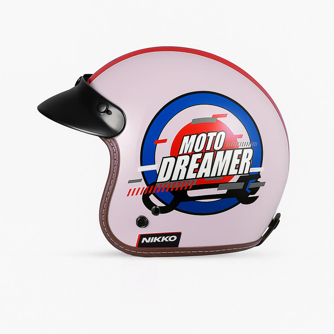Nikko N-356 III Moto Dreamer Half Face Helmet - Matt