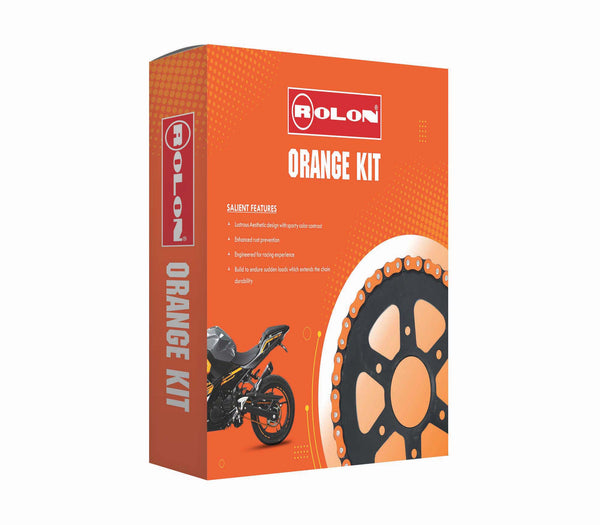 Rolon Orange Chain Sprocket Kit for Bajaj Pulsar RS200