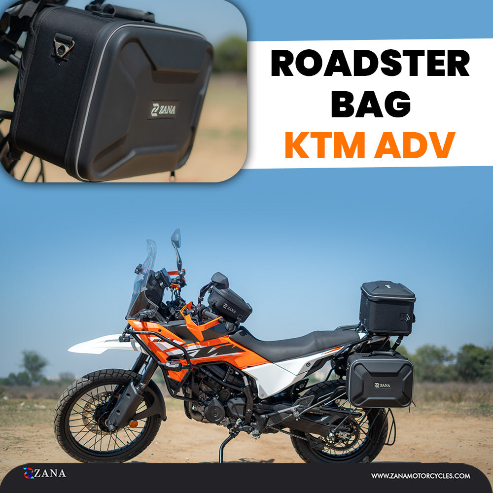 Zana Roadster Saddle Bag 60L (30L Each) – Universal Motorcycle Saddle Bags | Touring Luggage