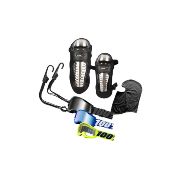 Combo Offer (Prox Kneeguard/Helmet Strap/Bsddp Balaclava/Motocross Goggles)