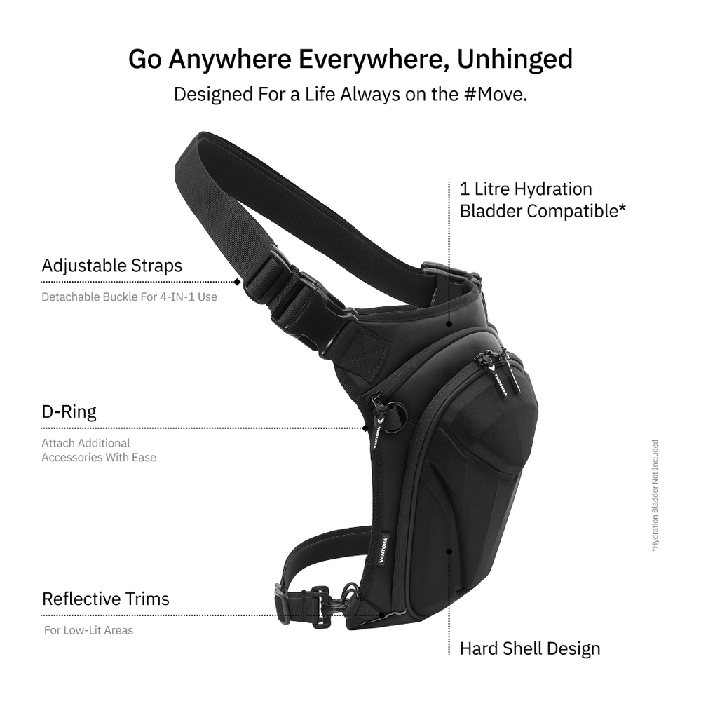 Unisex Waist Multipurpose Utility Bag ARC 4IN1 - Travel Bag | Vantora