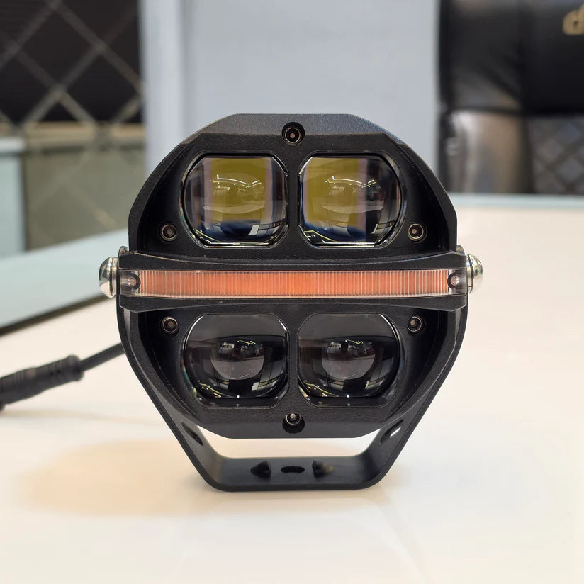 LGP DK100X 180W General Purpose External Spotlight for Bikes & Cars | IP67 Waterproof Auxiliary Fog Light with DRL & Flash Mode