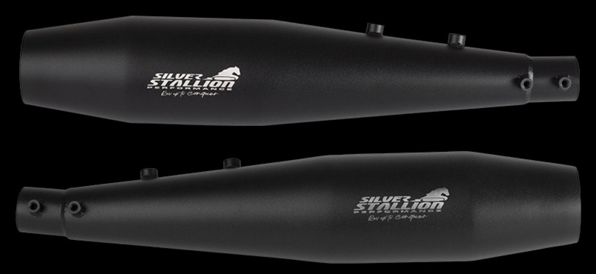 Silver Stallion Performance Exhaust for Royal Enfield Interceptor 650 and Continental GT 650 - black matte finish