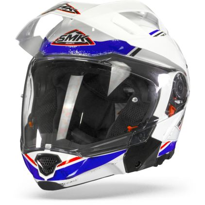 SMK Hybrid Evo Enduro Helmet Tide Gloss White Blue Black