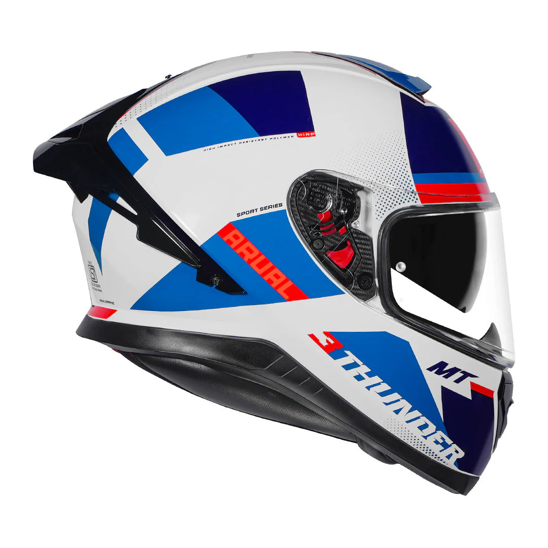 MT Thunder 3 SV Pro Arual A0 Helmet - Gloss White Blue Red