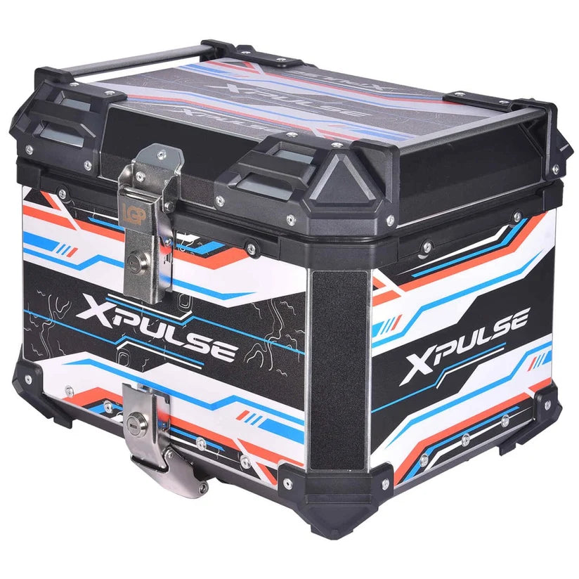 LGP Top Box 45L Xpulse Graphic Aluminium Top Case with Backrest Pad