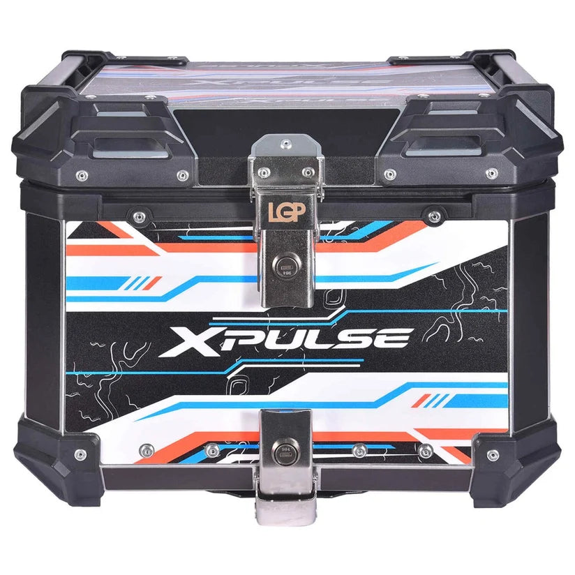 LGP Top Box 45L Xpulse Graphic Aluminium Top Case with Backrest Pad