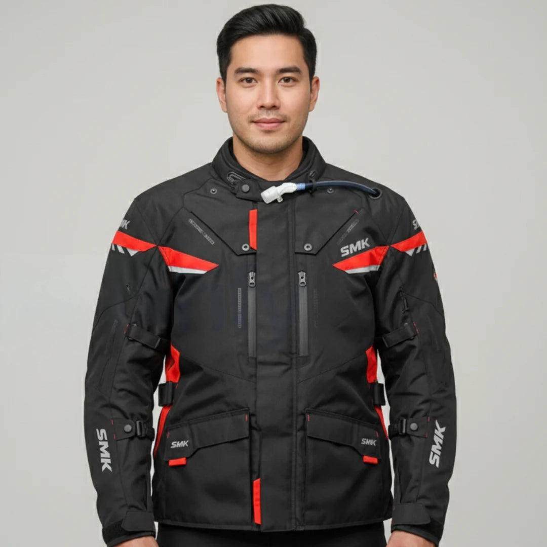 SMK Apex Adventura Riding Jacket for Men | CE Class A Certified | Level 2 Armour (Shoulder, Elbow, Back & Chest) | Waterproof 8000 mm | Breathable 3000 g/m²