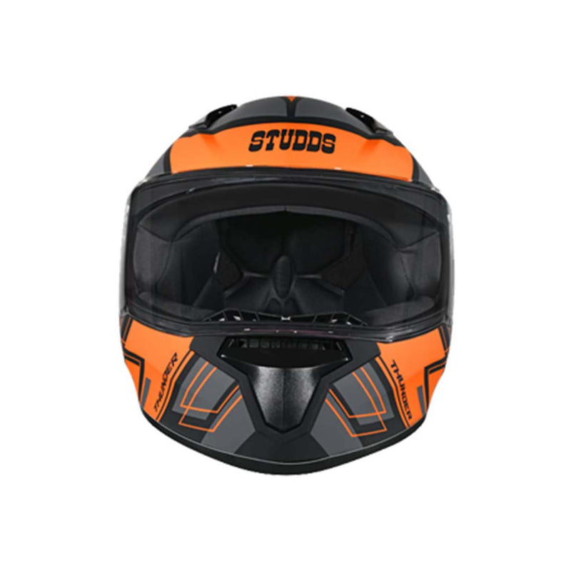Studds Thunder D3 Matt Black N10 Orange