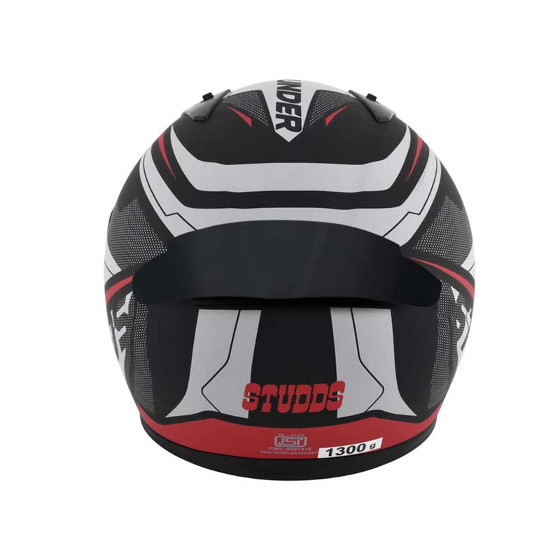 Studds Thunder D4 Matt Black N2 Red