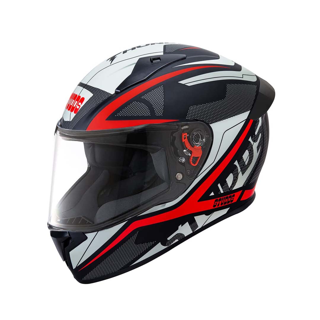 Studds Thunder D4 Matt Black N2 Red