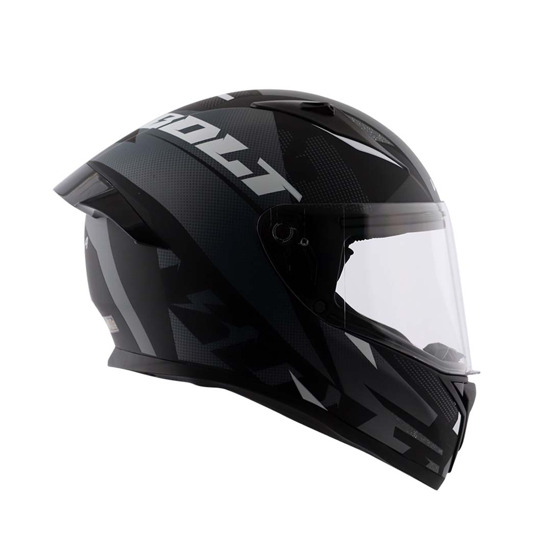 Vega Bolt Dx Macho Dull Black Grey Full Face Helmet