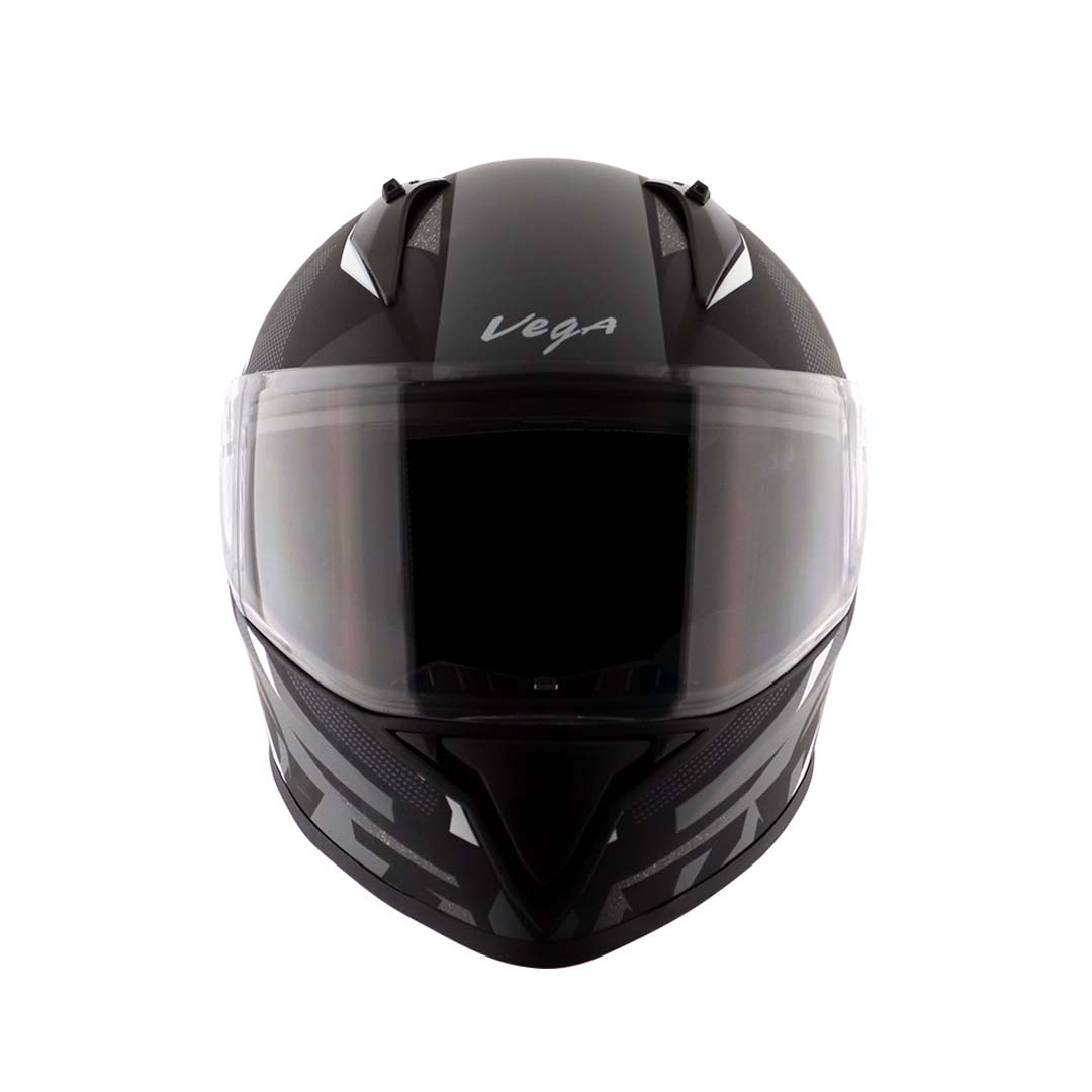 Vega Bolt Dx Macho Dull Black Grey Full Face Helmet
