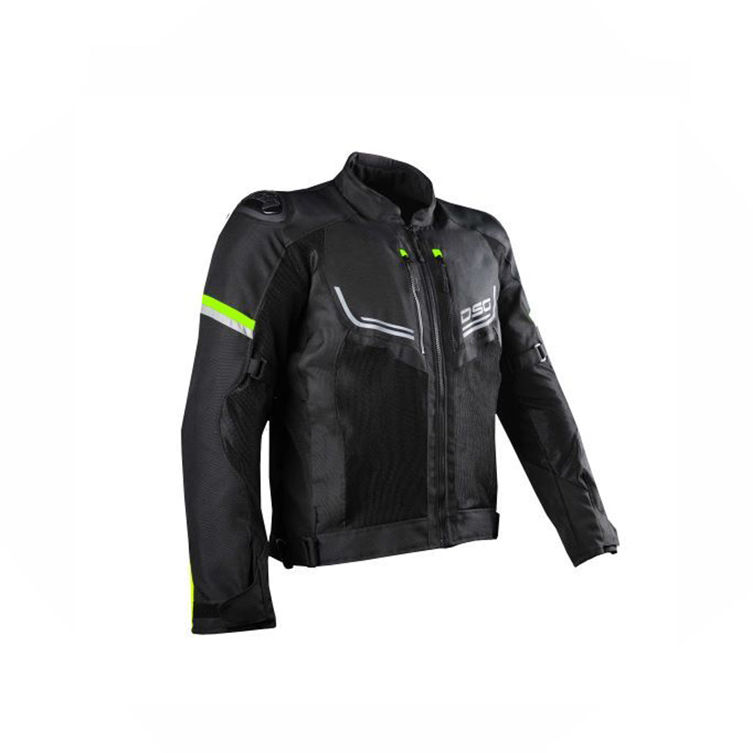 DSG Air Mesh Jacket Black Yellow Fluro
