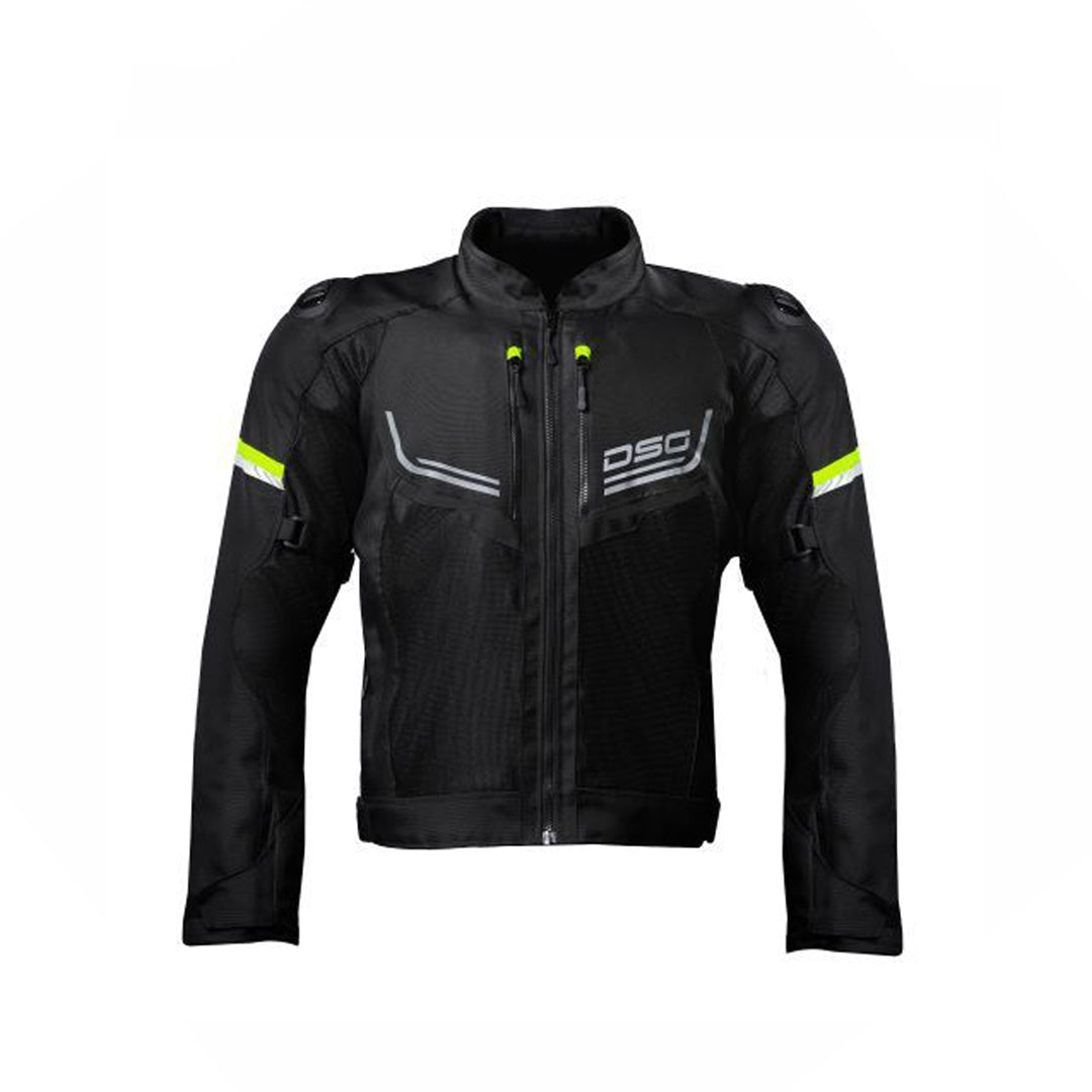 DSG Air Mesh Jacket Black Yellow Fluro