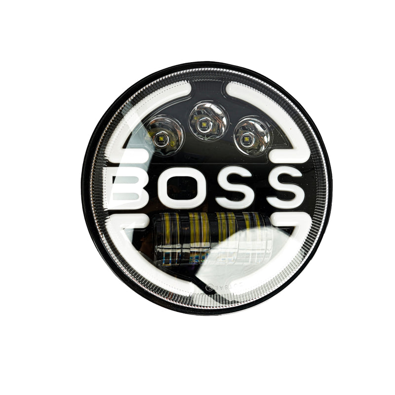 7led Boss Head Light Universal White Yellow 12-80v