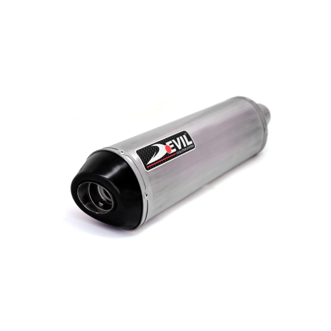 Devil Evolution Slip-On Exhaust W/Link Pipe For ROYAL ENFIELD HIMALAYAN (Part No. D2.1L - 520 Mm Extended Body)
