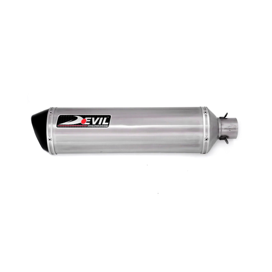 Devil Evolution Slip-On Exhaust W/Link Pipe For ROYAL ENFIELD HIMALAYAN (Part No. D2.1L - 520 Mm Extended Body)