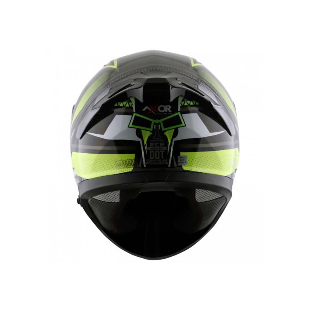 Axor Apex Tiki Gloss Black Neon Yellow Helmet