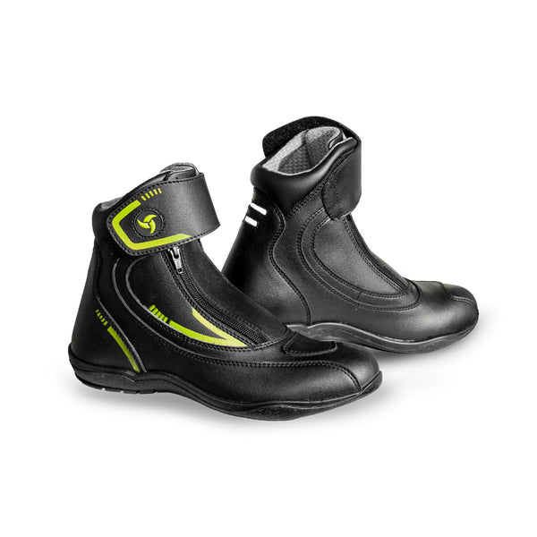 Black and outlet yellow motorcycle boots