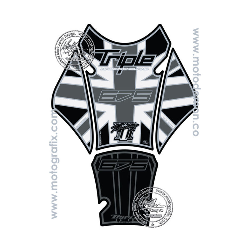 Motografix Black Tank Pad Triumph Daytona/ Street Triple 675 (2012-13)