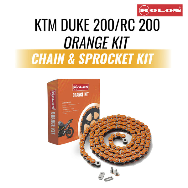 Rolon Orange Chain Kit For KTM Duke 200/RC 200