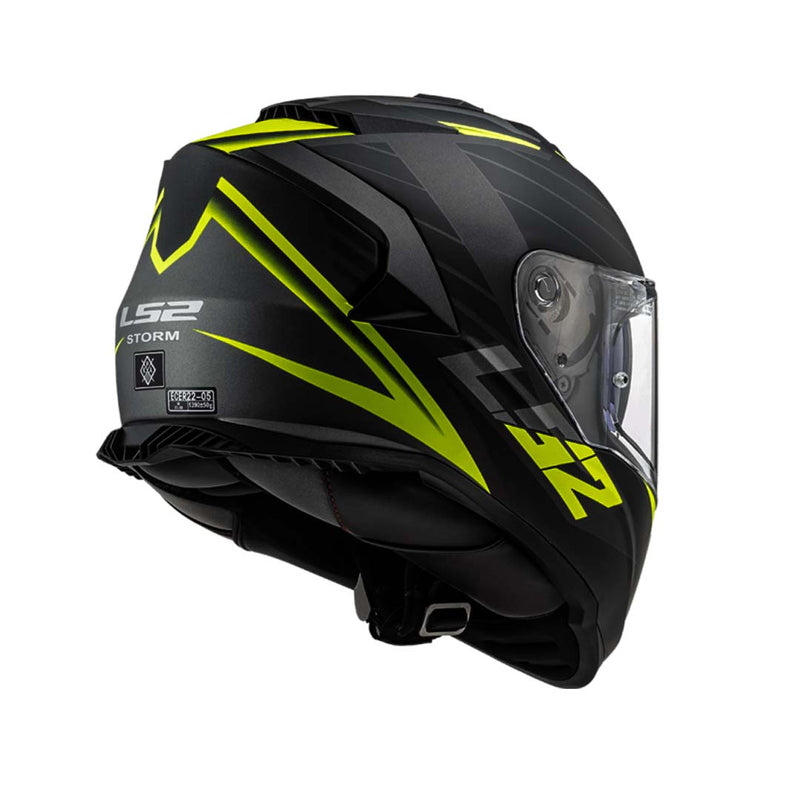 Ls2 Ff800 Storm Nerve Black Hi-Viz Yellow Gloss Helmet