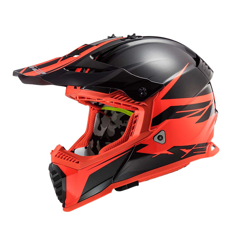 Ls2 Mx437 Fast Evo Roar Matt Black Gloss Red