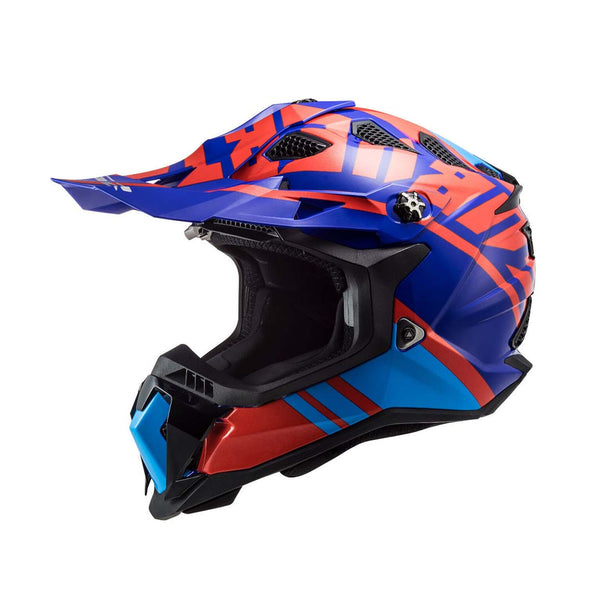 Ls2 Mx700 Subverter Evo Gammax Gloss Red Blue Helmet