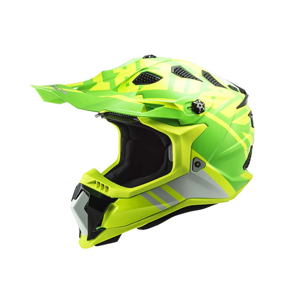 Ls2 Mx700 Subverter Evo Gammax Gloss Hi Viz Yellow Green Helmet