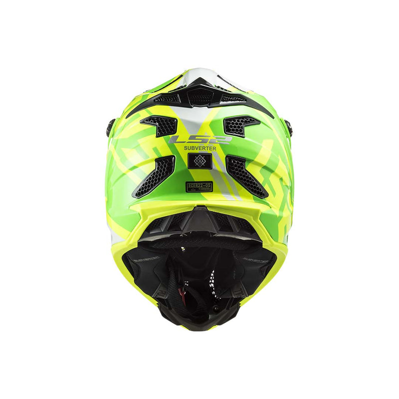 Ls2 Mx700 Subverter Evo Astro Matt Cobalt Hi-Viz Yellow Helmet