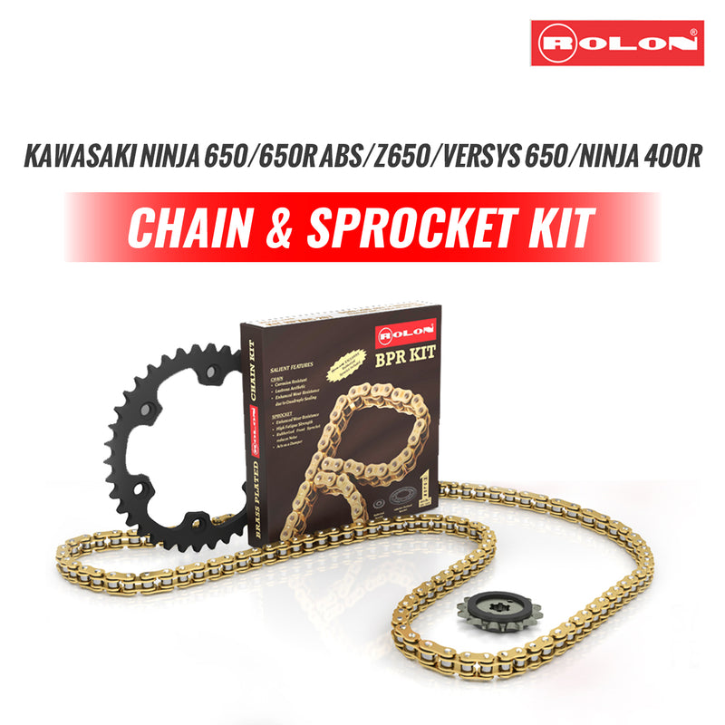 Rolon Brass Chain Sprocket For Kawasaki Ninja 650/650R ABS/Z650/Versys 650/Ninja 400R