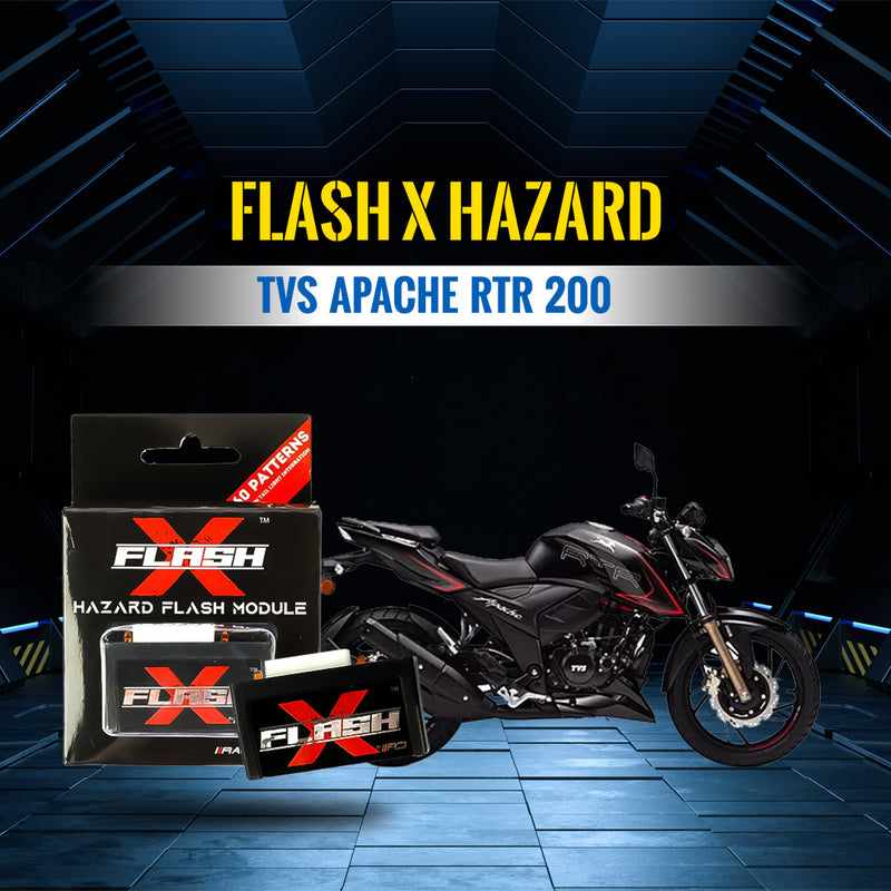 Flash X Hazard  For TVS Apache RTR 200